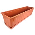 SKRZYNKA BALKONOWA terakota 60cm z PODSTAWKĄ