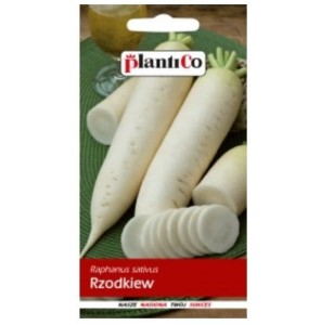 Rzodkiew MINO EARLY - wczesna biała długa smaczna - nasiona PlantiCo 5g