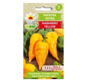 Papryka HABANERO YELLOW - bardzo ostra żółta chilli - nasiona Toraf 0,2g